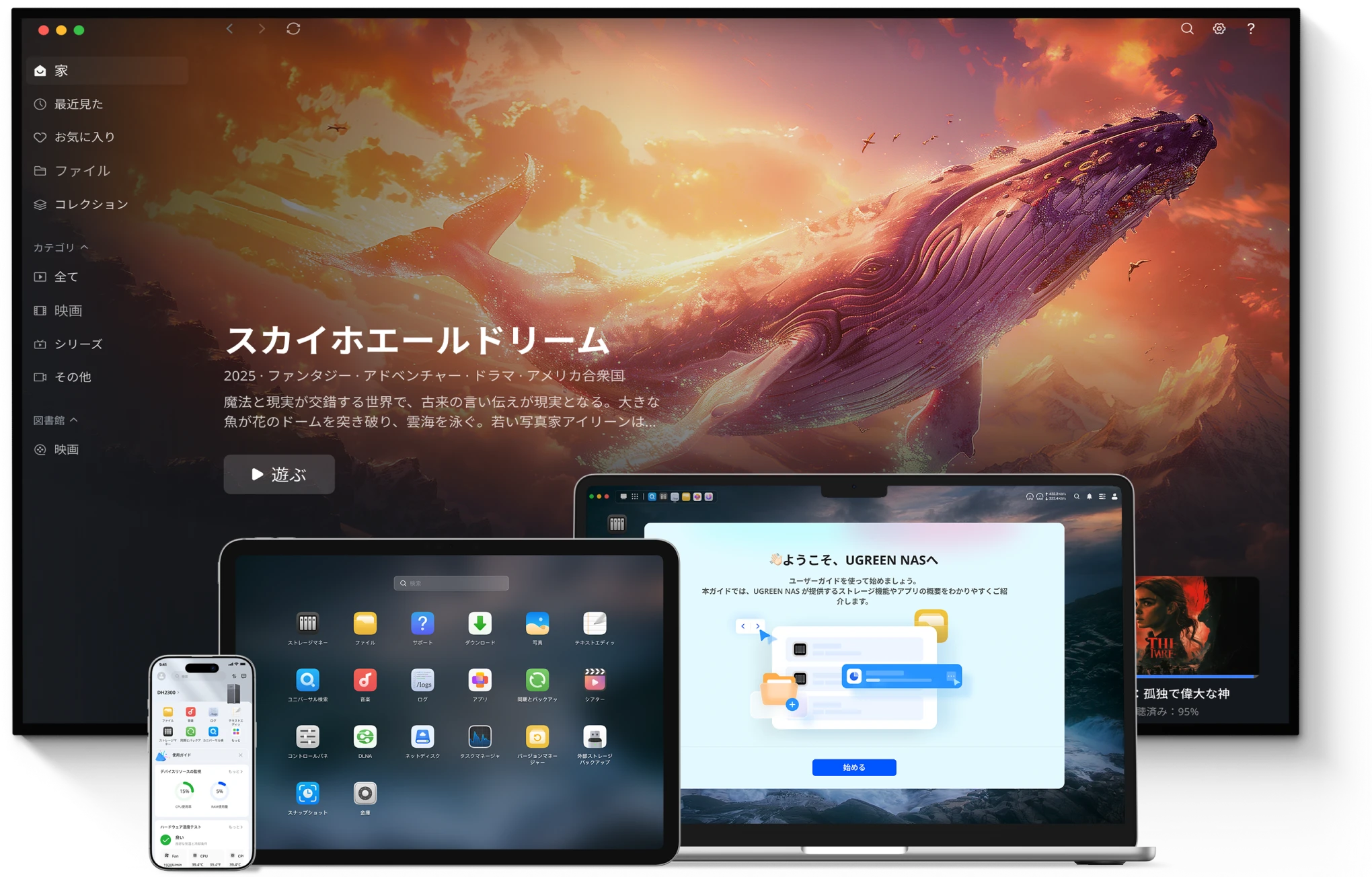 パソコン、タブレット、スマートフォンでUGOSを利用するイメージ